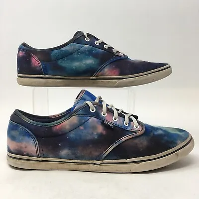 Vans Shoes Womens 11 Atwood Lo Galaxy Sneakers 721356 Blue Fabric Lace Up Flats • $5