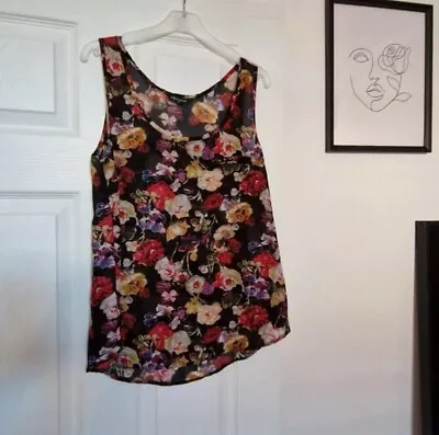 Internacionale Floral Sleeveless Blouse Size 10 • £1.50