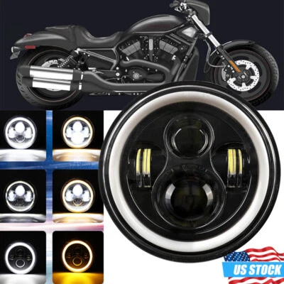 $34.99 • Buy 7 Inch LED Headlight DRL For Yamaha Stryker V-Star XVS 650 950 1100 1300 Classic