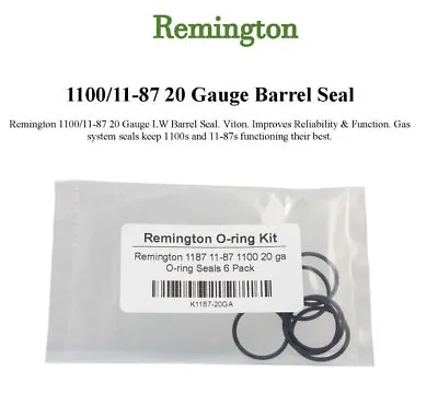 Fits Remington 1100118711-87 20 Gauge Barrel Gas Seal Viton O-ring - 6 Pack • $5.79