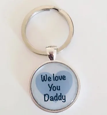 We Love You Daddy Blue Heart Keyring - Gift Present Birthday  • £3.45