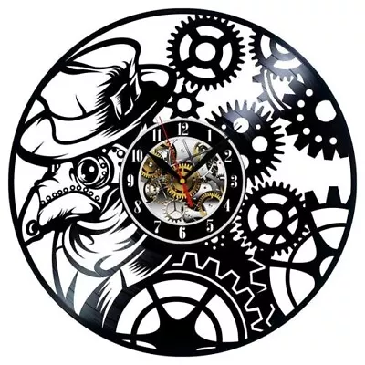 Steampunk Vinyl Wall Clock Home Decor Art Best Gift Birthday Holiday Present • $16.97