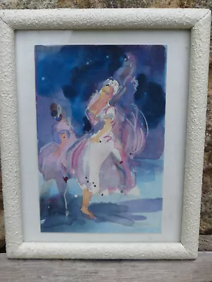 Original Doree Loschiavo Watercolor Painting Of Ballet Dancers PA Listed Artist • $60