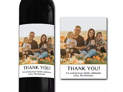 £3.57 • Buy Personalised PHOTO Wine Bottle Label 21st/30th/40th/50th Gift Idea