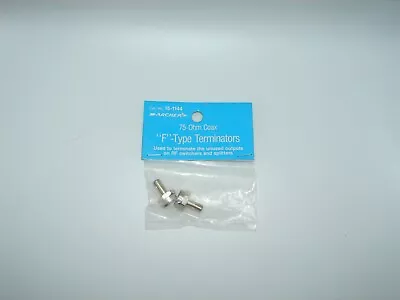 F-Type 75 Ohm Terminator With Resistor Coax Coaxial Cable Connector - 2 Pack NIP • $9.99