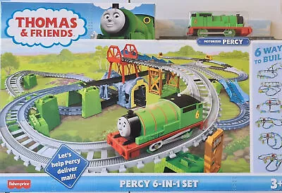 Brand New! Thomas & Friends TrackMaster Percy 6 In 1 Train Builder Set 60+Pieces • $59