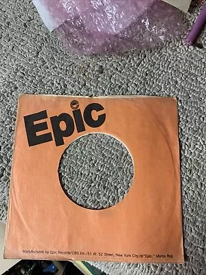 Sleeve Only EPIC  ORANGE   45 Record Company Sleeve Only    45 • $1.99