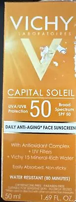 Vichy Laboratoires Daily Anti-Aging Face Sunscreen SPF 50 1.69 Fl Oz 10/2024 NEW • $11