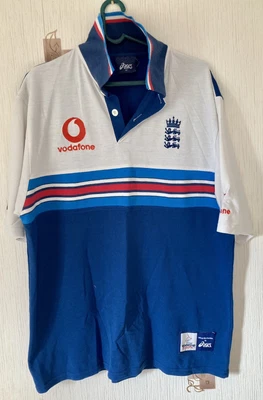 £10 • Buy Vintage Replica Oasics England Cricket Training Top - England World Cup 1999