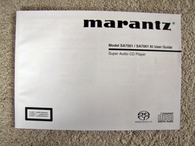 £7.95 • Buy Marantz SA7001 KI Signature Series (Ken Ishiwata) User Guide FREE UK P&P