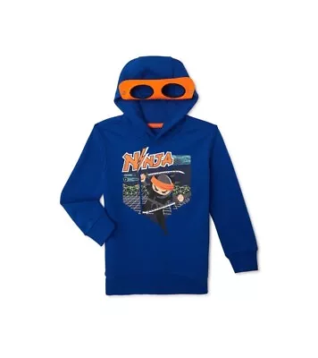 Boys Pullover Eye Mask Hoodie - Ninja Blue Multiple Sizes Brand New! • $11.69