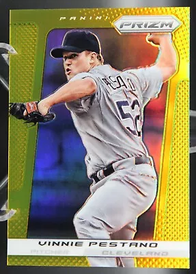 Vinnie Pestano - 2013 Panini Prizm 09/10 Gold Prizm #138 - Cleveland Indians • $19.99