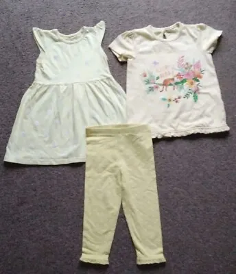 Baby Girls Summer Bundle Leggings Short Sleeved Tshirts 12-18M By Matalan George • £2.95