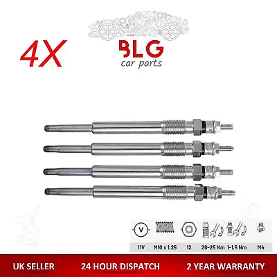 £15.85 • Buy 4X HEATER GLOW PLUGS FOR FORD RANGER 2.5 D 4x4 / 2.5 TD 4x4 1536023