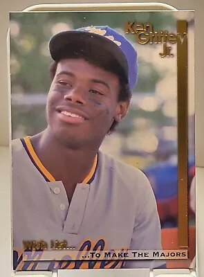 1995 Megacards Ken Griffey Jr Wish List Making The Majors Baseball Mariners #6 • $2.25