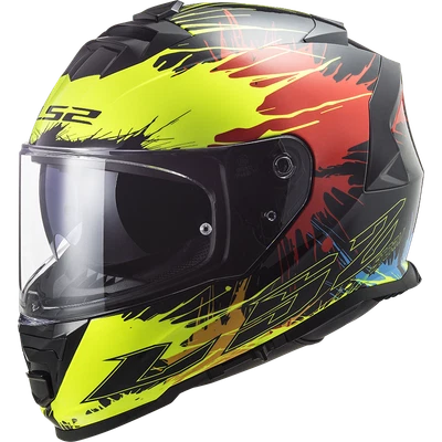 £149.99 • Buy Ls2 Ff800 Storm Dual Visor Acu Gold Full Face Motorbike Crash Helmet Drop Yellow