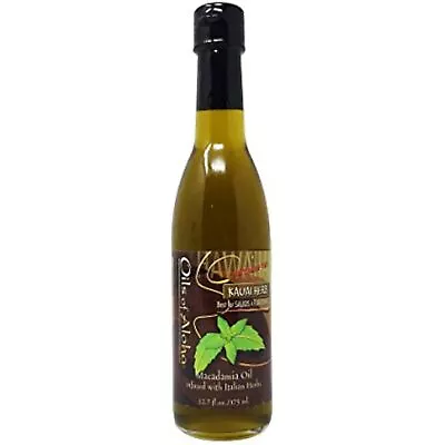 Oils Of Aloha Macadamia Cooking Oil Kauai Herb Flavor 12.7 Fl Oz. (375 Ml.) • $19.99