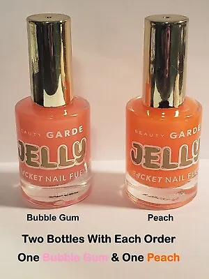 2 BeautyGARDE Jelly Nail Polish Bubblegum & Peach Strengthening Growth Treatment • $17.99