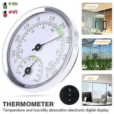$3.77 • Buy Mini Analog Thermometer Hygrometer Humidity Meter Room Indoor Temperature R7L4