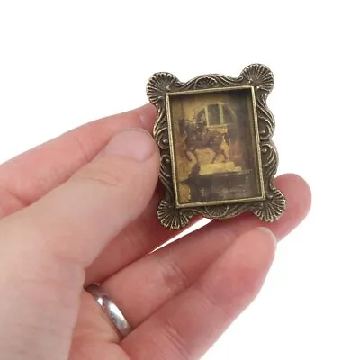 Dollhouse Miniature 1/12 Scale Metal Vintage Frame Photo Furniture Accessories • $7.49