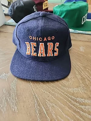 Chicago Bears Vintage Snapback Hat Starter Wool Cap 90s White Tag • $30