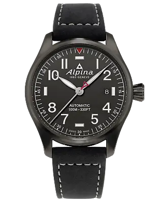 £829 • Buy Alpina Black Mens Analogue Watch Startimer Pilot AL-525G3TS6