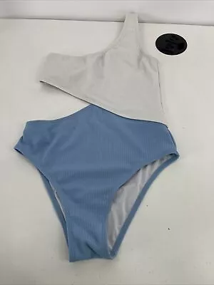 Zaful Women’s Swimsuit  One Piece Size S Blue & White • $3.60