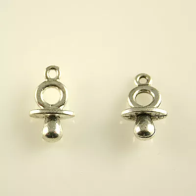 Pacifier - Lead Free Silver Color Pewter Charm • $2.50