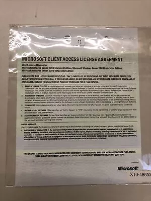 Microsoft Windows Server 2003 Products License Code - Preowned Sealed • $12.49