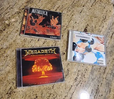 Lot Of 3 CDs Metallica : Load Megadeth Greatest Hits Mudvayne L.D. 50 • $17