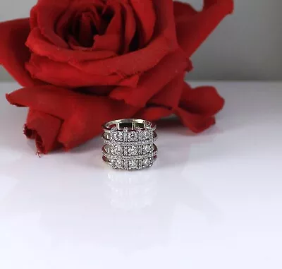 $51.99 • Buy Sterling Silver  Jose Hess CZ Cocktail  Ring Size  9.25  11.01g  CAT RESCUE