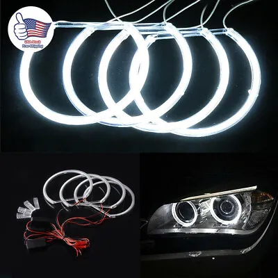 4* CCFL LED Angel Eyes Lamp Kit Halo Ring Car Headlight For BMW E36 E38 E39 E46 • $26.99