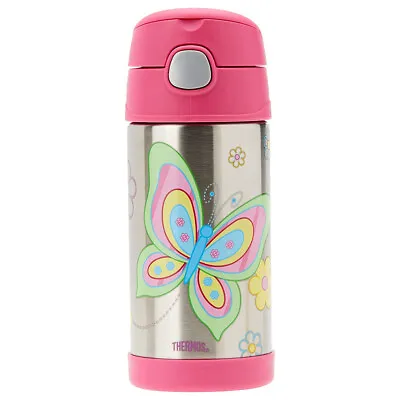 $27 • Buy Thermos 355ml Funtainer Vacuum Insulated Drink Bottle Butterfly Stainless Steel