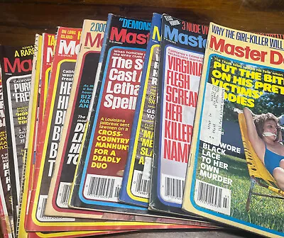 10 Vintage Master Detective MAGAZINES 1970-80s  Various Crime Cheesecake N • $19.99