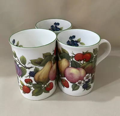 Roy Kirkham Harvest Fruit Bone China Mugs Made In Staffordshire England - E1182 • $30