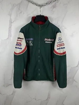 Vintage Stobart Honda Racing Multilogo Fleece Jacket Size M • £60.54