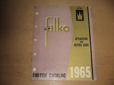 Filko 1965  Vintage Switch Catalog  (44) Pages   Car Truck • $20