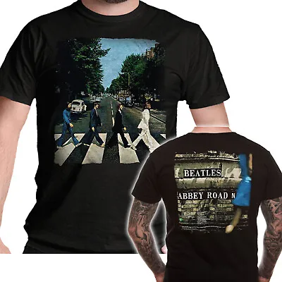 £15.90 • Buy The Beatles Vintage Abbey Road Crossing T Shirt OFFICIAL Black New S-2XL 03MB