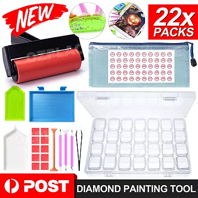 22 Piece 5D Diamond Painting Tools Box Diamond Accessories Diy Art Craft Pen Set • $13.95