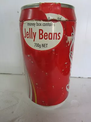 Coca Cola  Money Box Can. 700g Net Was Full Of Jelly Beans. Good Condition • $9.99