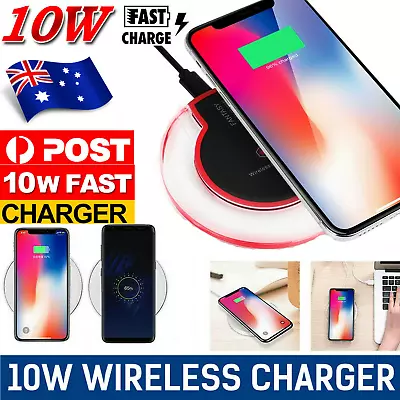 $8.34 • Buy NEW QI Wireless Charger Charging Dock Cordless For Phone Samsung S9 S10 S20