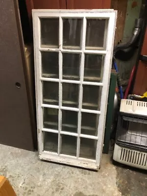 Vintage 15  Panes Casement Window Sash 20 X 51 From The 50's  TAKE A LOOK • $249.95