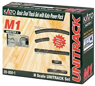 Kato 20-852 N Scale M1 UNITRACK Basic Oval With Kato Power Pack • $88.95