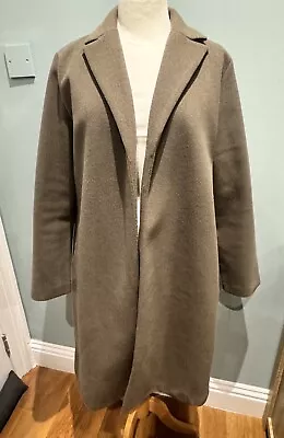 Zara Mink Brown Long Coat Jacket Size XL 14/16 Never Worn   • £12