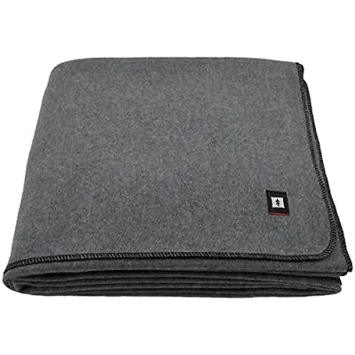 $43.94 • Buy 90% Wool Blanket, 90″ X 66″ Camping Blanket Wool Blanket Military Surplus Grey