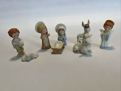 Hallmark Mary Hamilton Nativity 8 Piece Original Boxes VTG • $50