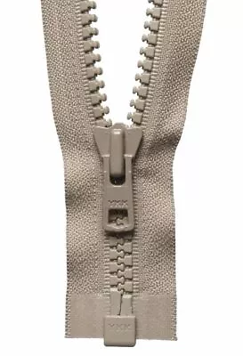 YKK Vislon Heavyweight Open End Zip - Fawn (56cm) • £1.65