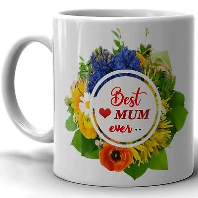 World Best Mum Design Cup Ceramic Novelty Mug Gift Coffee Tea Cup Mothers Day • £8.99