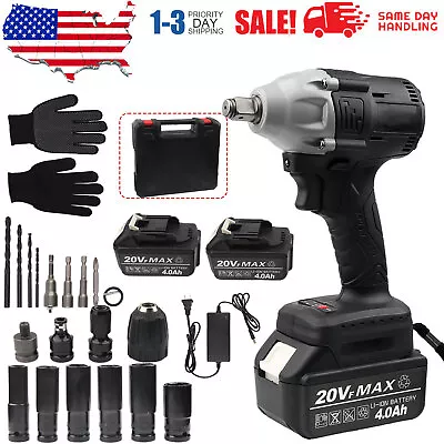 Cordless Electric Impact Wrench Gun 1/2'' High Power Driver With Li-ion Battery • $41.95