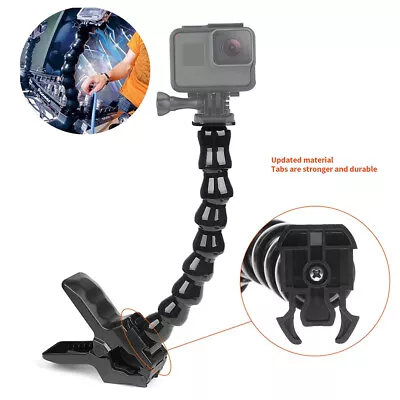 Adjustable Gooseneck Cameras Jaws Flex Clamp Mount For Gopro Hero 12/11/10/9/8/7 • $30.99